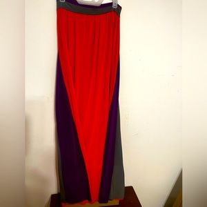 Multi color maxi skirt